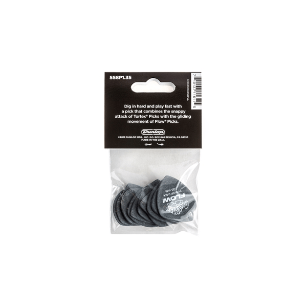 Dunlop 558P135 Tortex Flow Standard 1.35 mm Player's Pack/12
