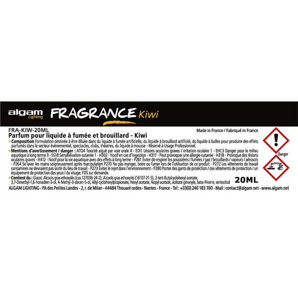 Algam Lighting FRA-KIW-20ML Profumo per Liquido del Fumo 20ml Kiwi