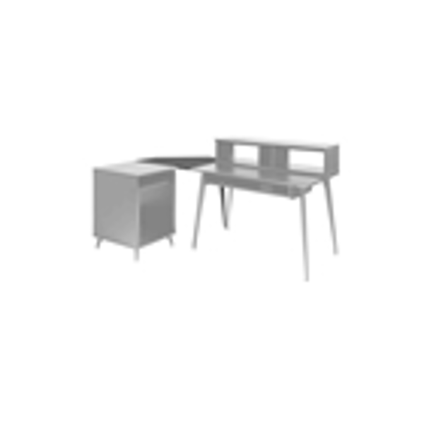 Gator Frameworks GFW-ELITEDESKCRNR-BLK Angolo scrivania workstation Elite in nero per studi e creator<br>