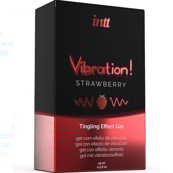 INTT - POTENTE ESTIMULANTE ÍNTIMO GEL VIBRADOR LIQUIDO FRESA 15ML