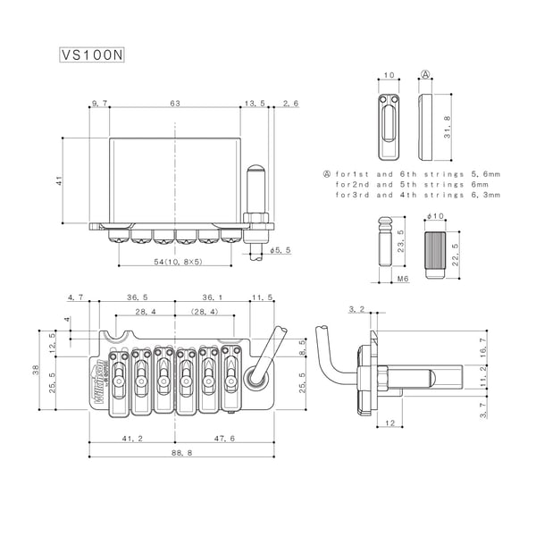 GOTOH Ponte Tremolo per Chitarra Elettrica