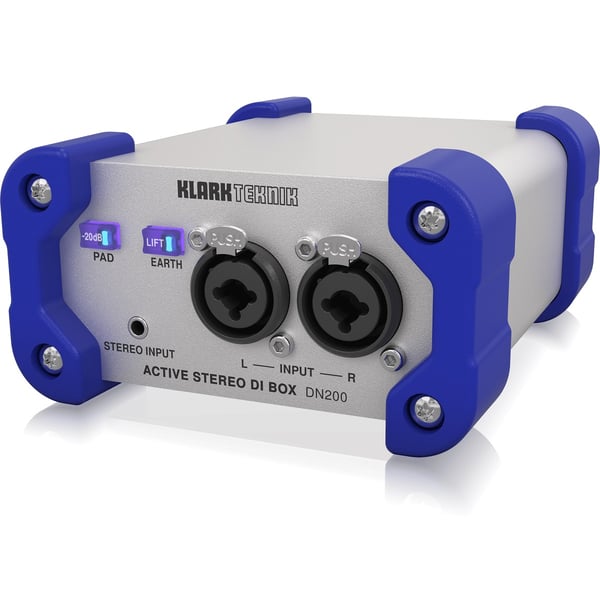 KLARK TEKNIK DN200 V.2 DI BOX ATTIVA STEREO 2 CANALI ALIMENTAZIONE PHANTOM