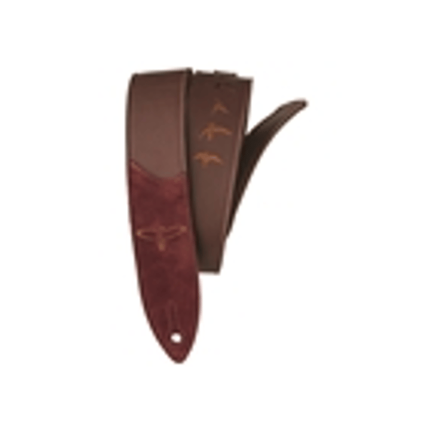 PRS Premium Leather Strap, Birds Embroid Burgundy (102079::009:)