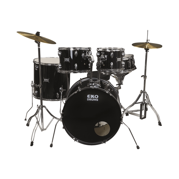 Eko Drums ED-300 Drum kit Black - 5 pezzi
