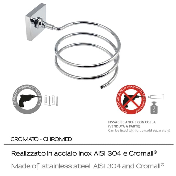 Porta phon in acciaio inox e cromall - Fuji di Gedy