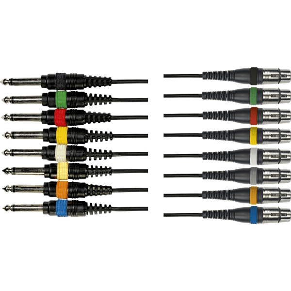 Yellow Cable OC11 Frusta 8 Cavi Jack Mono/XLR Femmina 5 m