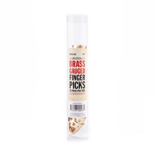 Dunlop 37R BRASS FINGER .025 - TUBO 20 PLETTRI
