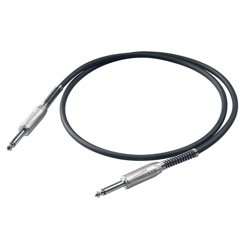 PROEL STAGE Cavo professionale per strumenti con connessioni spina jack Mono Ø 6.3 mm PROEL/S4CPRO - HPC115 - S4CPRO. Lunghezza: 2.0 metri. Colore disponibile: Nero. Altre lunghezze disponibili: visualizzare le specifiche tecniche