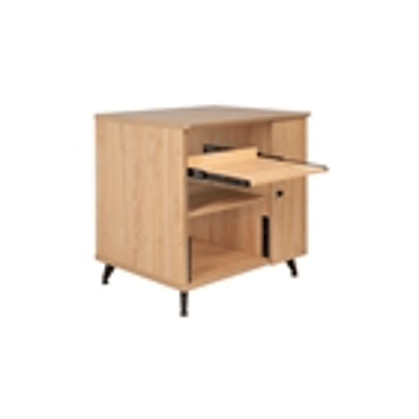 Gator Frameworks GFW-ELITESIDECAR-MPL Mobile rack sidecar cabinet in legno con finitura acero naturale opaca<br>