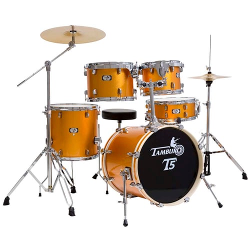 TAMBURO Batteria serie T5 5 pezzi colore Yellow Rust Sparkle
