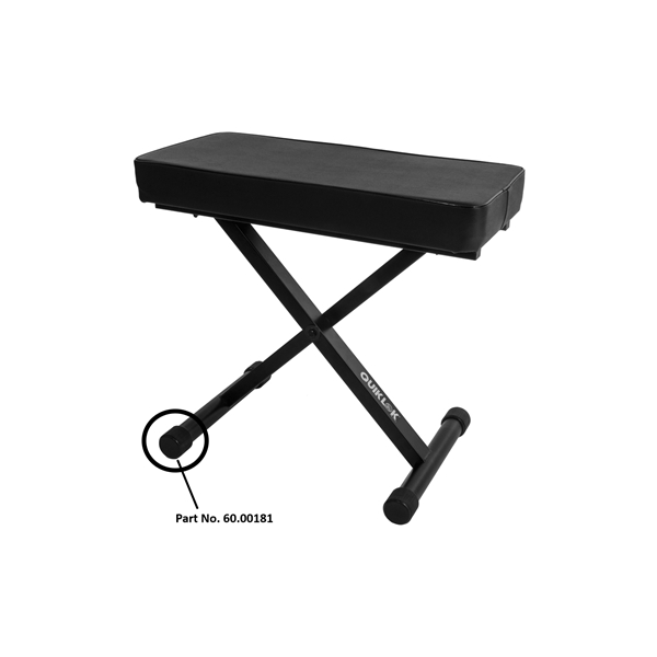 Quik Lok GMPL021 Piedino in Gomma Chiuso D40 mm