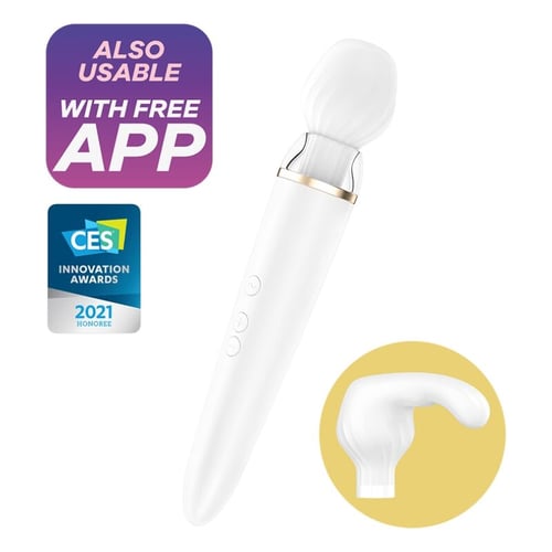 SATISFYER WAND SATISFYER - APP DOUBLE WANDER BIANCO