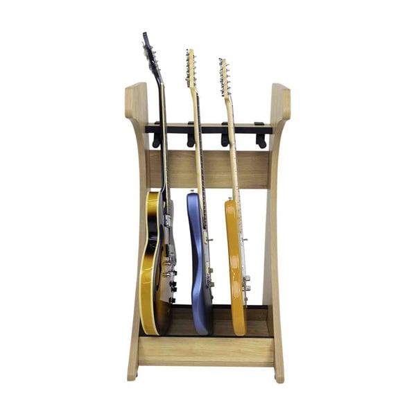 Gator Frameworks GFW-ELITEGTR3RK-MPL Rack per chitarre 3-4 posti in finitura acero naturale opaco<br>