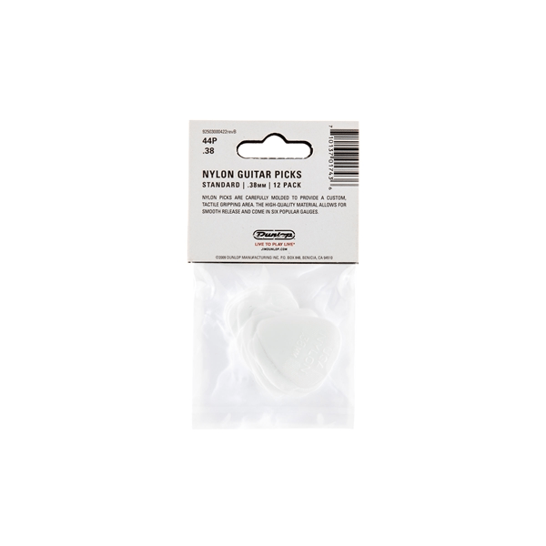 Dunlop 44P.38 Nylon Standard White .38mm