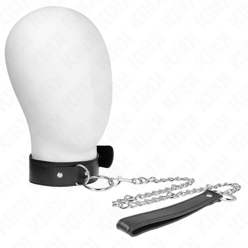 KINK COLLAR & GAG KINK - COLLARE MODELLO BASE CON GUINZAGLIO MODELLO 4 REGOLABILE 36-43 CM