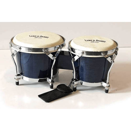 LUKE&amp;AMP;DANIEL LUKE &amp; DANIEL JD105C BLU DOPPI BONGHI IN LEGNO MISURA 6.5" + 7.5" VERA PELLE ACCORDATURA MECCANICA COLORE BLU