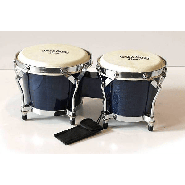 LUKE&amp;AMP;DANIEL LUKE &amp; DANIEL JD105C BLU DOPPI BONGHI IN LEGNO MISURA 6.5" + 7.5" VERA PELLE ACCORDATURA MECCANICA COLORE BLU