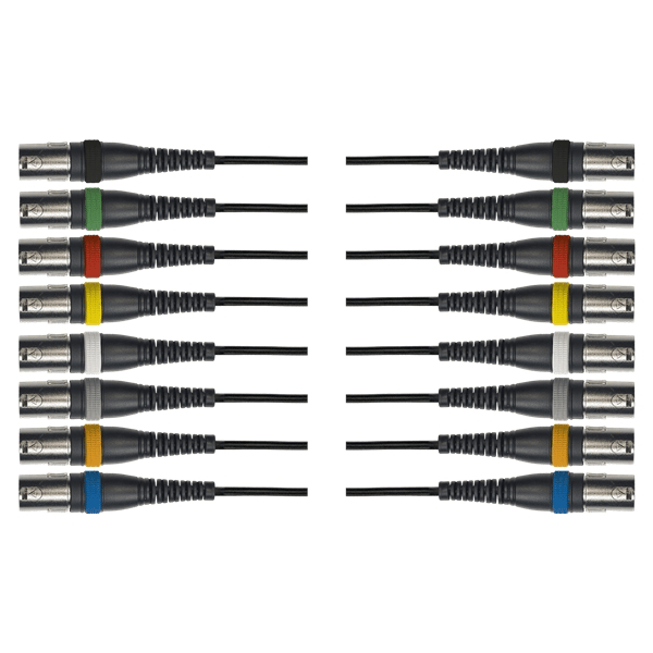 Yellow Cable OC14 Frusta 8 Cavi XLR Maschio/XLR Femmina 5 m