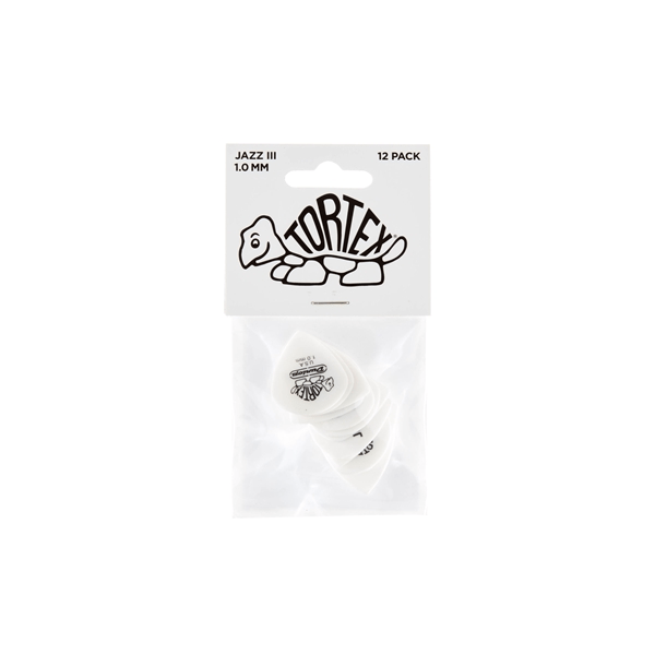 Dunlop 478P.100 TORTEX WHITE JAZZ III, 1.0 MM