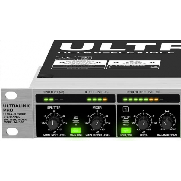 BEHRINGER MX882 V2 ULTRALINK PRO MIXER/SPLITTER MX-882 2/6 CANALI EX-DEMO
