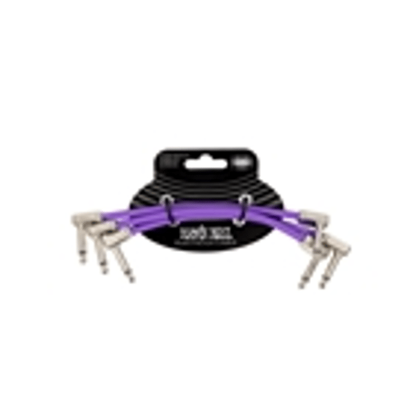 Ernie Ball 6452 Flex Patch Cable Purple 15cm 3pk