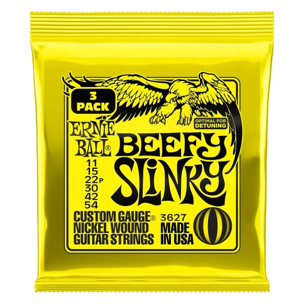 Ernie Ball 3627 Beefy Slinky Nckl Wnd 3 Pk 11 54
