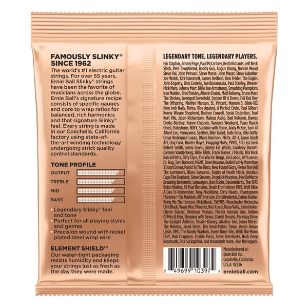 Ernie Ball 2224 Nickel Wound Turbo Slinky 9,5-46. Modello P02224