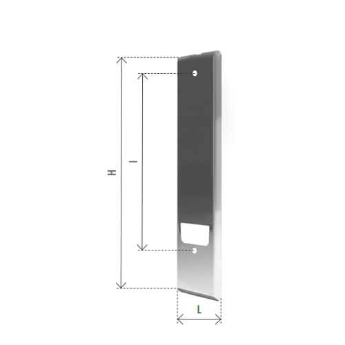 PLACCA INOX I=105 PER AVVOLGITORE MINI NORMAL