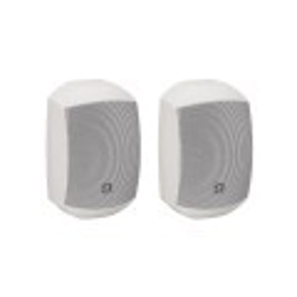HELVIA Coppia di Diffusori 4" Passivi 2-Vie a Parete da Esterno, Bianco. Modello LIDO-420 WPW