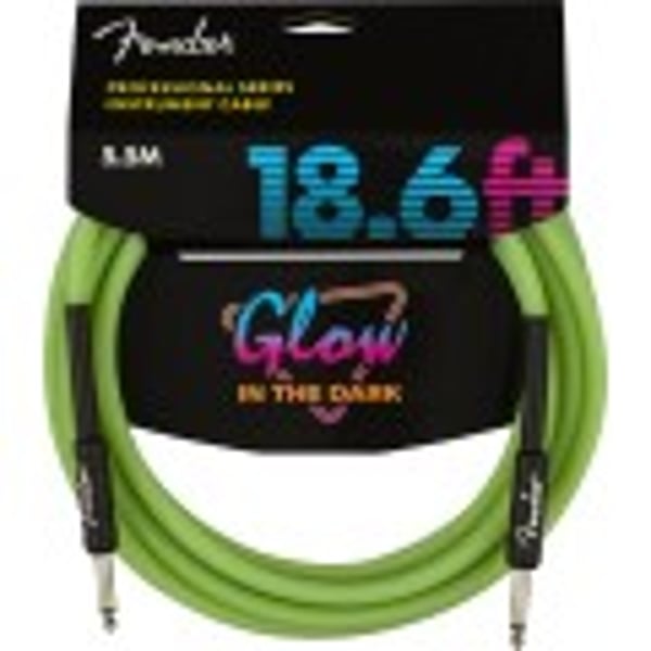 Cavo Fender Professional Glow in the dark, Green, 18.6'(5m). Modello 0990818119