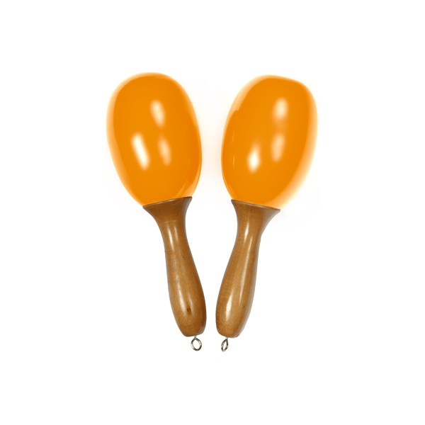 Tanga MARACAS-JAUNE-L Maracas grandi in legno - Gialle