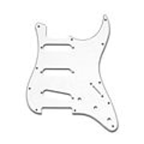SOUNDSATION PARTS Mascherina per Chitarra Stratocaster, 3 Strati, Bianco
