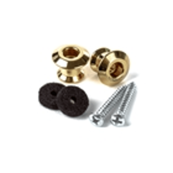 Dunlop 2PSLS034G Straplok Dual Button Gold