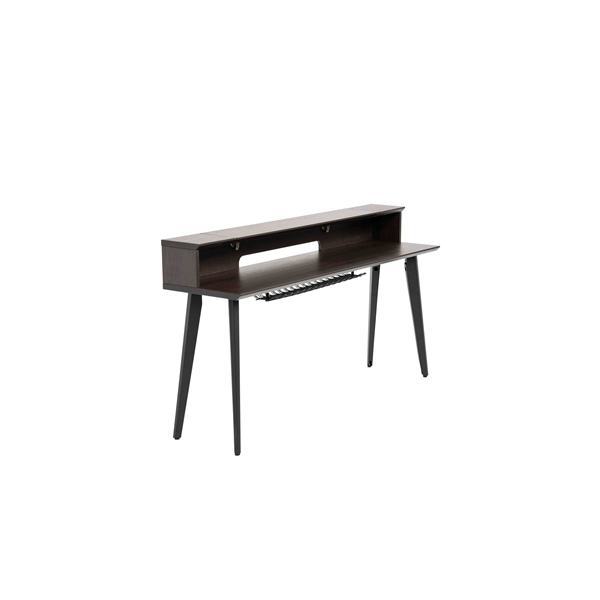 Gator Frameworks GFW-ELITEKEYTBL88-BRN Workstation in legno per tastiere fino a 88 tasti, colore noce scuro<br>