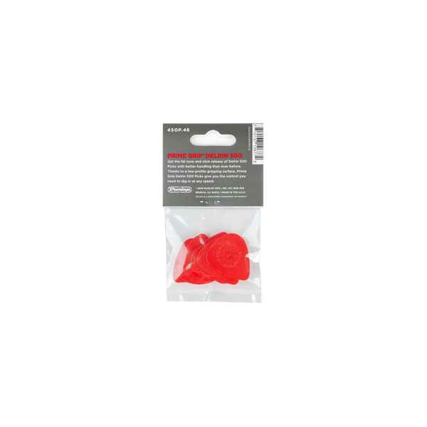 Dunlop 450P046 Prime Grip Delrin 500 .46 mm Player's Pack/12