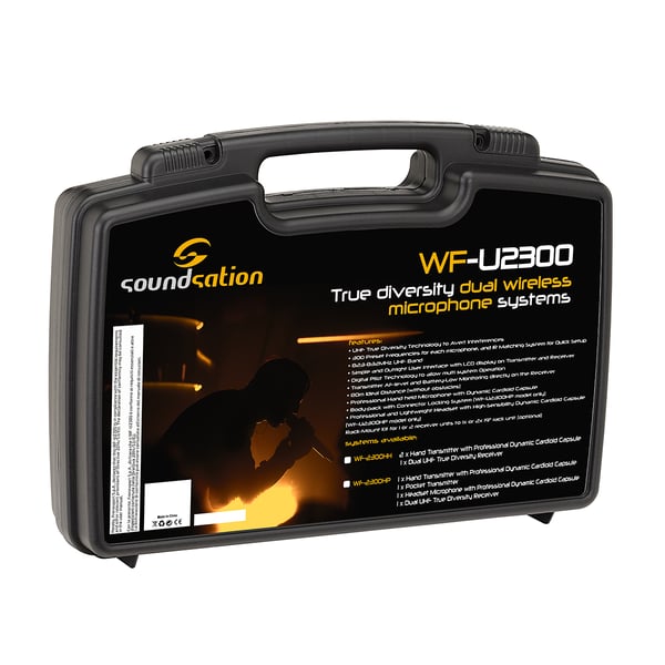 SOUNDSATION Radiomicrofono True Diversity con 2 Microfoni gelato