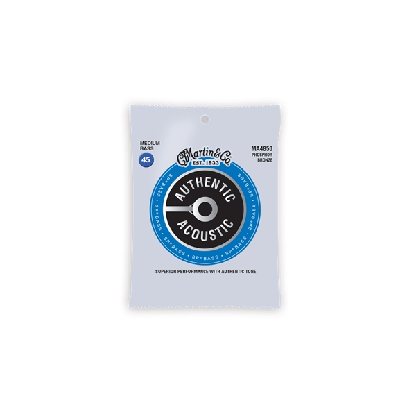 Martin & Co. MA4850 Authentic Bass, 4 Corde Basso Acustico, Medium 45/105 Phosphor Bronze