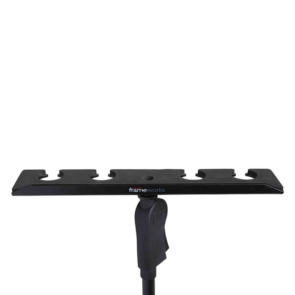 Gator Frameworks GFW-MIC-4TRAY Supporto multi-microfono per 4 microfoni<br>