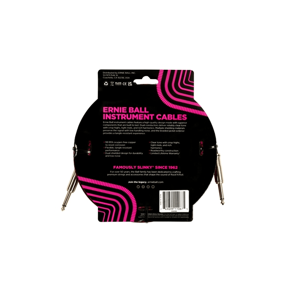 Ernie Ball 6398 Treccia Dritta 7.6m