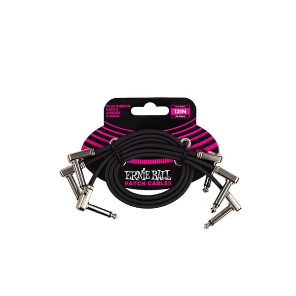Ernie Ball 6222 Flat Ribbon Patch Cable 30,48 cm Pacco da 3