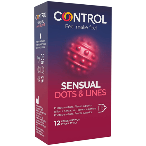 SENSUAL CONTROL DOTS & LIGNES POINTS ET VERGETURES 12 UNITÉS
