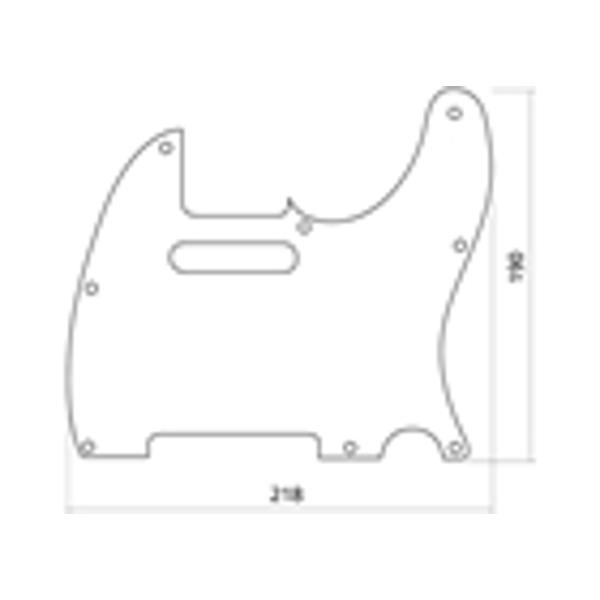 Yellow Parts EZ2101W Battipenna 3 Strati Telecaster® Style Bianco