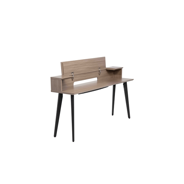 Gator Frameworks GFW-ELITEKEYTBL88-GRY Workstation in legno per tastiere fino a 88 tasti, colore grigio driftwood<br>
