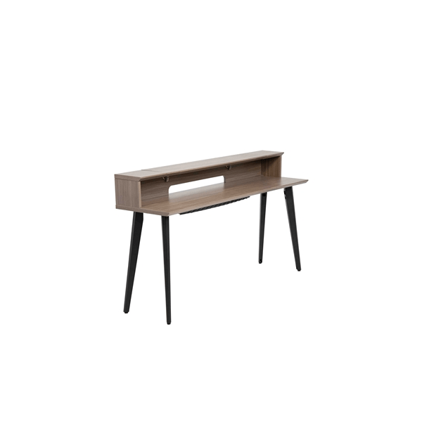 Gator Frameworks GFW-ELITEKEYTBL88-GRY Workstation in legno per tastiere fino a 88 tasti, colore grigio driftwood<br>
