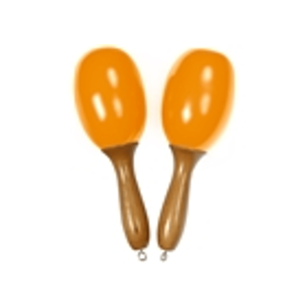 Tanga MARACAS-JAUNE-L Maracas grandi in legno - Gialle