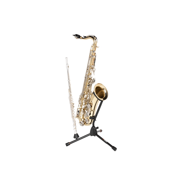 Gator Frameworks GFW-BNO-SAXFLU Supporto a treppiede per sax alto/tenore con attacco per clarinetto o flauto<br>