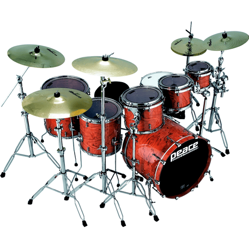 PEACE Drum kit 5 pcs 100% Bubinga con finiture laccate speciali
