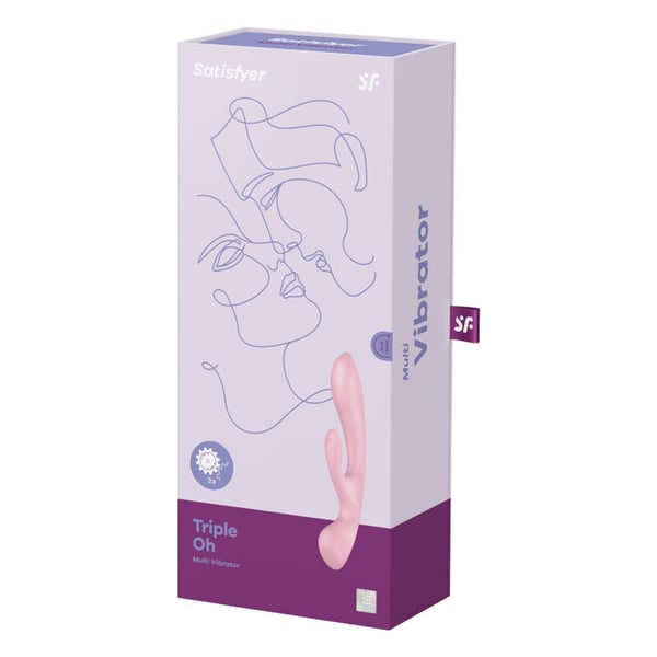 SATISFYER TRIPLE OH VIBRADOR HÍBRIDO - ROSA