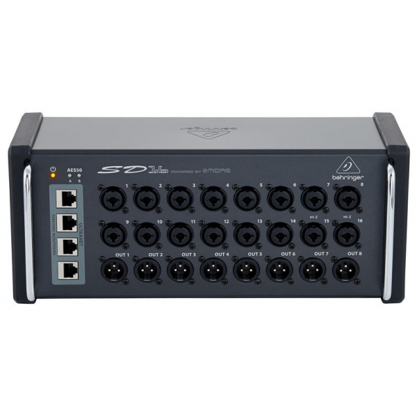BEHRINGER SD16 DIGITAL SNAKE STAGEBOX 16 PREAMPLIFICATORI MICROFONICI MIDAS 8 USCITE AUX KLARK TEKNIK AES50 CONTROLLO REMOTO