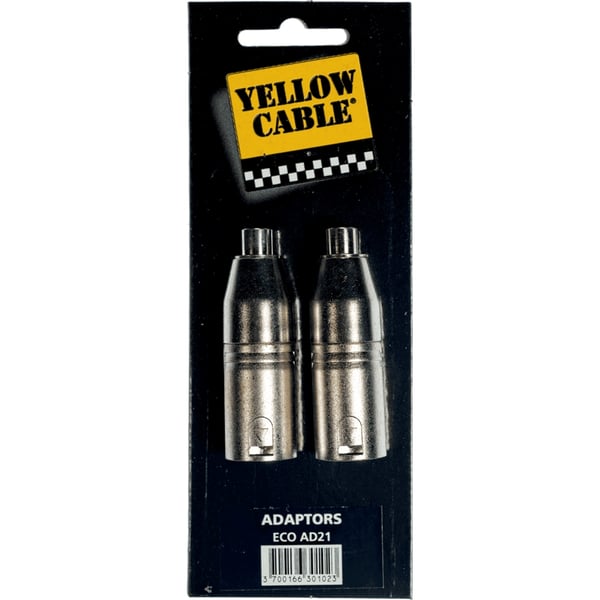 Yellow Cable AD21 Adattatore RCA Femmina/XLR Maschio 2 Pcs
